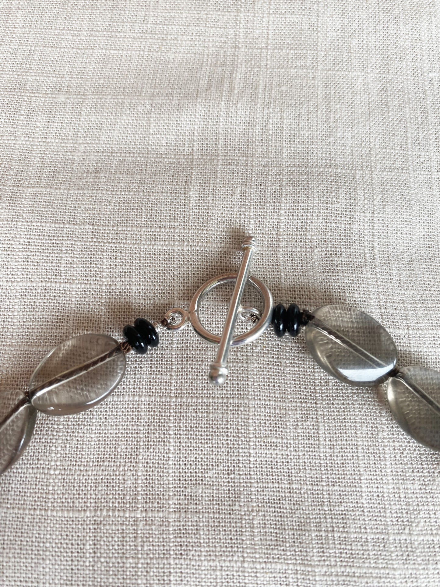 "Riding the Smoky Quartz Wave" Beaded Necklace