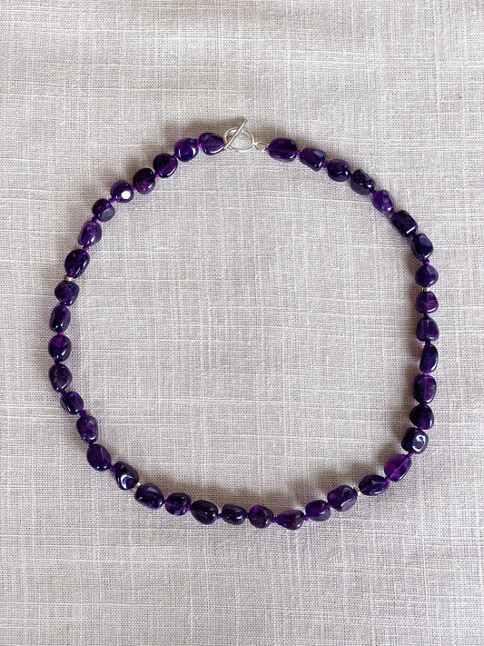 "Metamorphosis" Amethyst Beaded Necklace
