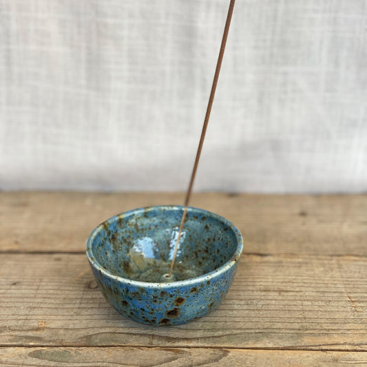 Blue Speckled Ritual Incense Dish