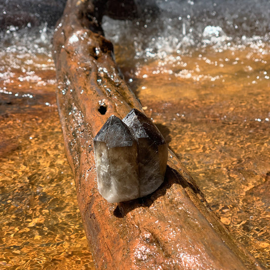Smoky Quartz Double Pointer