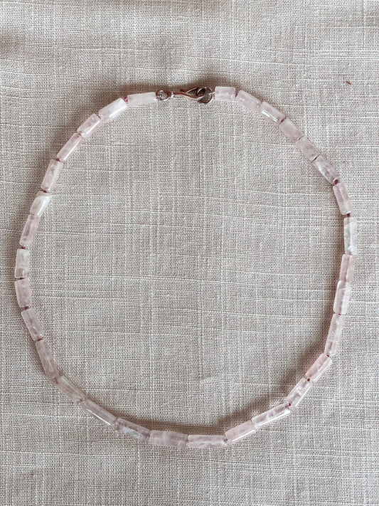 "Lover of Love" Rose Quartz Beaded Necklace